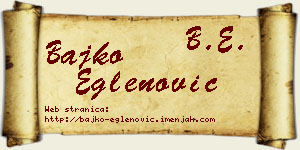 Bajko Eglenović vizit kartica